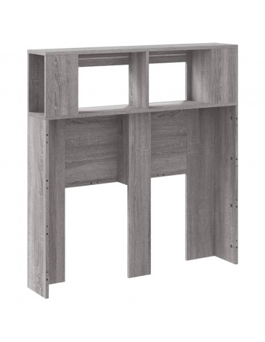 Testiera LED Grigio Sonoma 100x18,5x103,5 cm Legno Multistrato