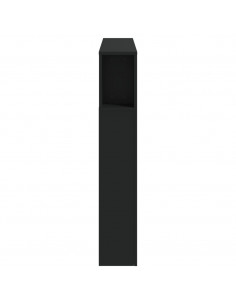 Testiera LED Nera 120x18,5x103,5 cm Legno Multistrato 2