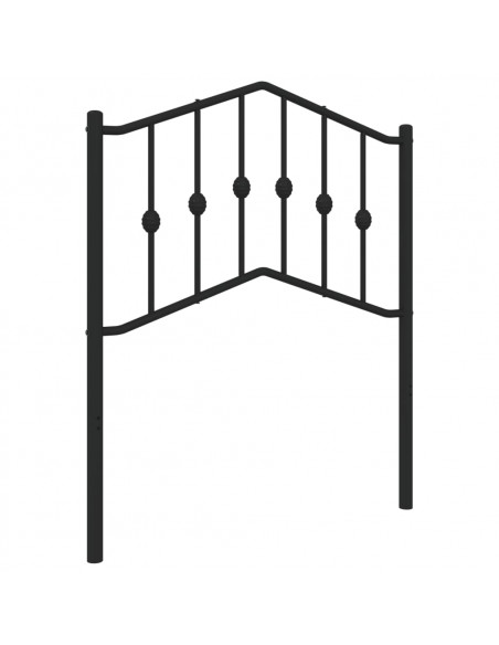 Testiera in Metallo Nero 75 cm