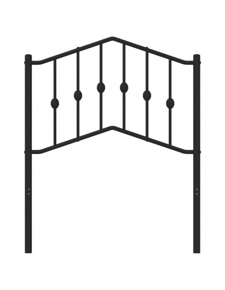 Testiera in Metallo Nero 75 cm