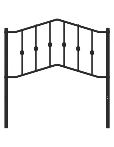 Testiera in Metallo Nero 90 cm