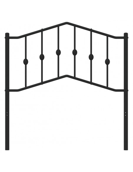 Testiera in Metallo Nero 90 cm