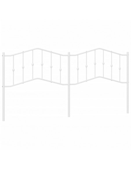 Testiera in Metallo Bianco 200 cm