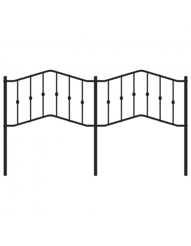 Testiera in Metallo Nero 160 cm