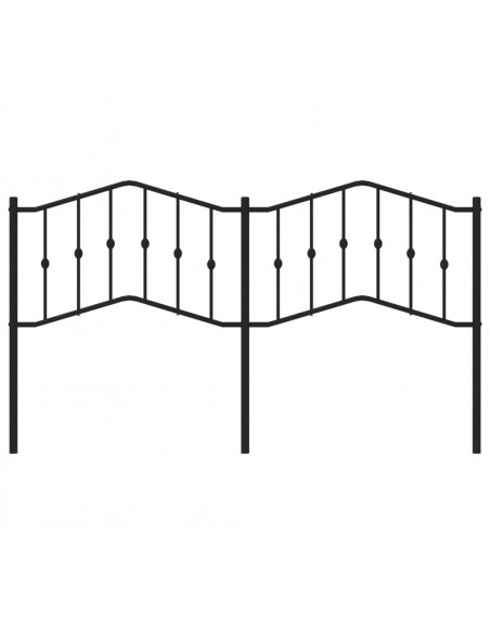 Testiera in Metallo Nero 160 cm