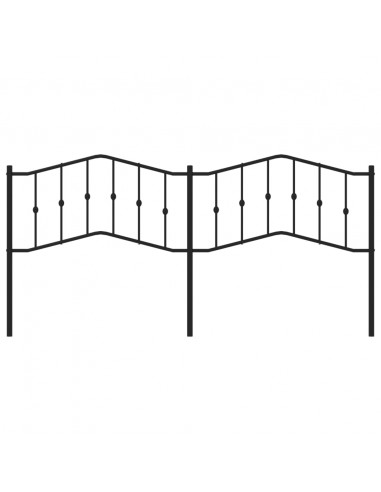 Testiera in Metallo Nero 193 cm