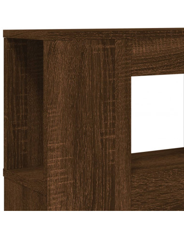 Testiera LED Rovere Marrone 120x18,5x103,5 cm Legno Multistrato