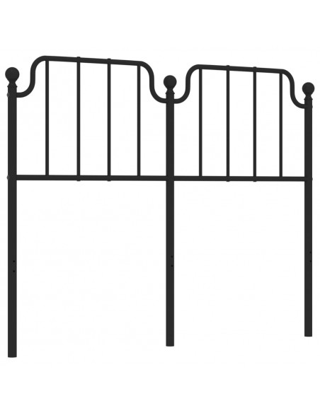 Testiera in Metallo Nero 120 cm