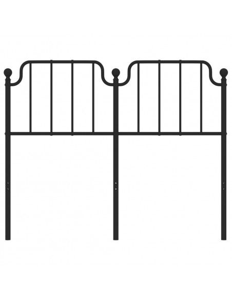 Testiera in Metallo Nero 120 cm