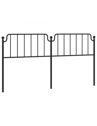 Testiera in Metallo Nero 193 cm