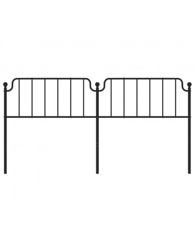 Testiera in Metallo Nero 193 cm