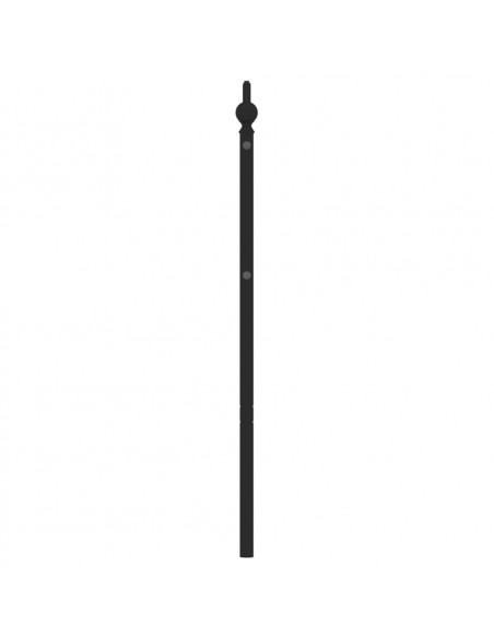 Testiera in Metallo Nero 193 cm