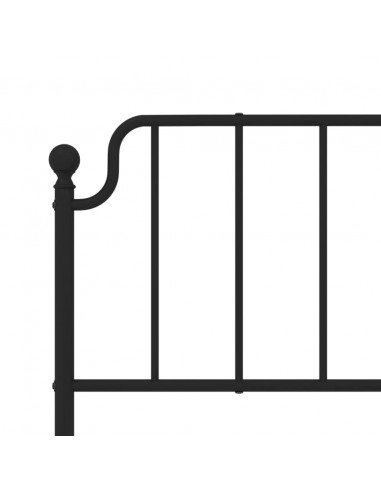 Testiera in Metallo Nero 193 cm