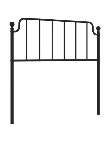 Testiera di Ricambio in Metallo Nero 100 cm