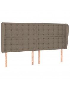 Testiera ad Orecchio Tortora 183x23x118/128 cm in Tessuto 2