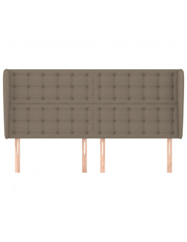 Testiera ad Orecchio Tortora 183x23x118/128 cm in Tessuto