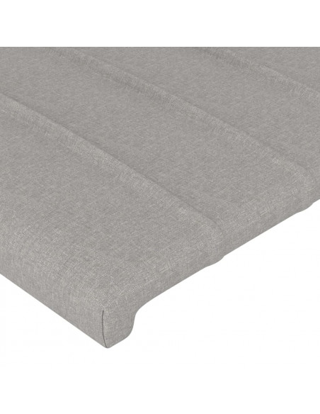 Testiera Grigio Chiaro 90x5x78/88 cm in Tessuto
