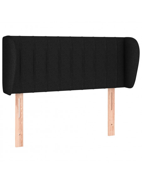 Testiera ad Orecchio Nera 83 x 23 x 78/88 cm in Tessuto
