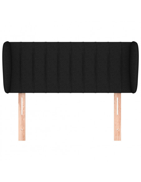 Testiera ad Orecchio Nera 83 x 23 x 78/88 cm in Tessuto