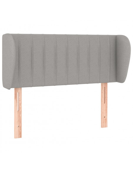 Testiera ad Orecchio Grigio Chiaro 93x23x78/88 cm in Tessuto