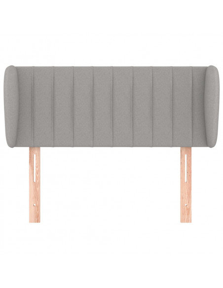 Testiera ad Orecchio Grigio Chiaro 93x23x78/88 cm in Tessuto