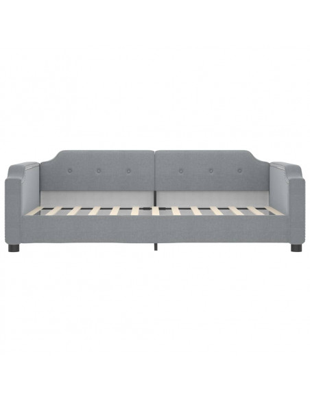 Divano Letto con Letto Estraibile Grigio Chiaro 90x200 Tessuto