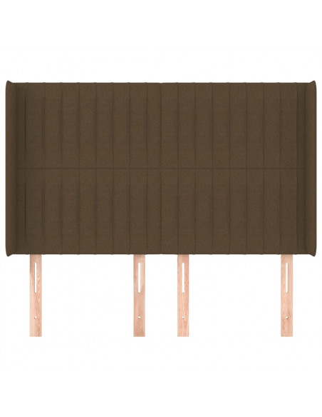 Testiera ad Orecchio MarroneScuro147x16x118/128cm inTessuto