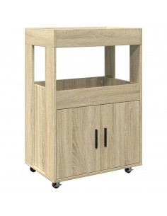 Carrello Bar Rovere Sonoma 60x39,5x89 cm in Legno Multistrato 2