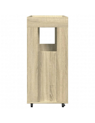 Carrello Bar Rovere Sonoma 60x39,5x89 cm in Legno Multistrato