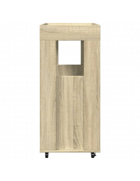 Carrello Bar Rovere Sonoma 60x39,5x89 cm in Legno Multistrato