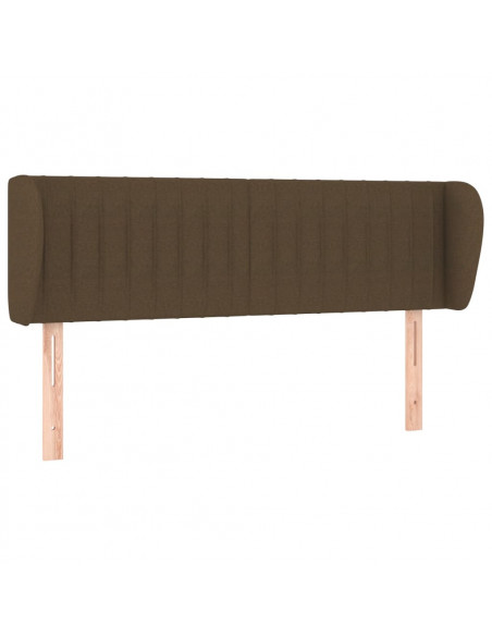Testiera ad Orecchio Marrone Scuro 147x23x78/88 cm in Tessuto