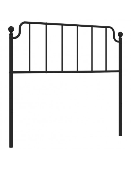 Testiera in Metallo Nero 107 cm