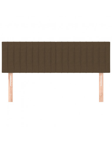 Testiere 2 pz Marrone Scuro 72x5x78/88 cm in Tessuto