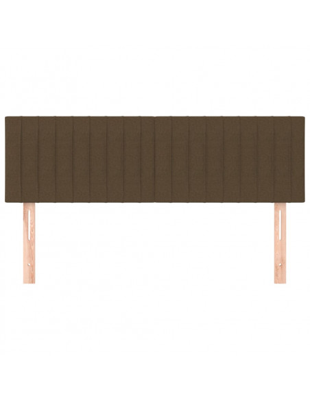 Testiere 2 pz Marrone Scuro 72x5x78/88 cm in Tessuto