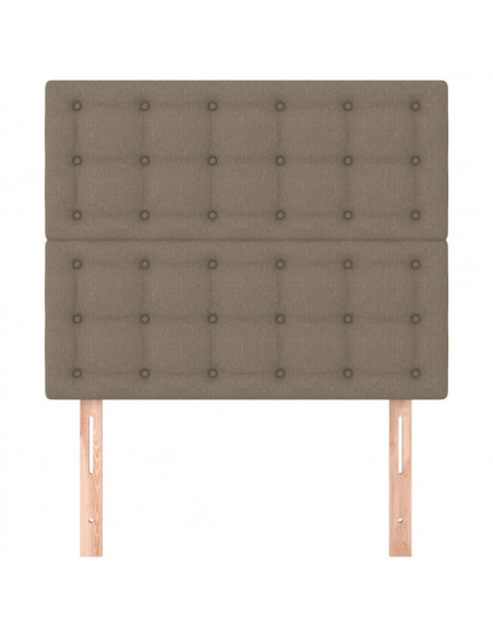 Testiera 2 pz Tortora 90x5x78/88 cm in Tessuto