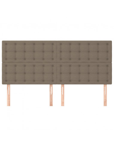 Testiera 4 pz Tortora 90x5x78/88 cm in Tessuto