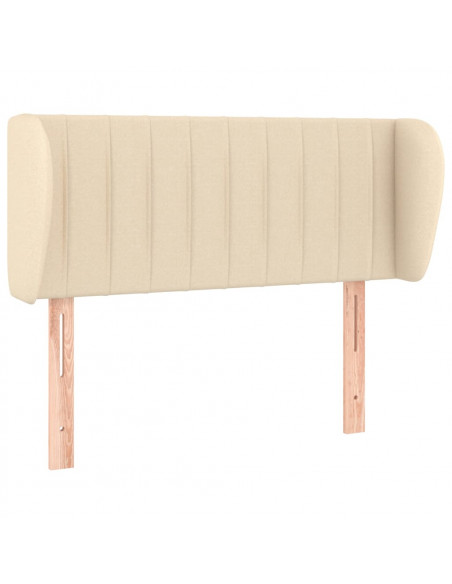Testiera ad Orecchio Crema 83 x 23 x 78/88 cm in Tessuto