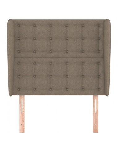 Testiera ad Orecchio Tortora 93x23x118/128 cm in Tessuto