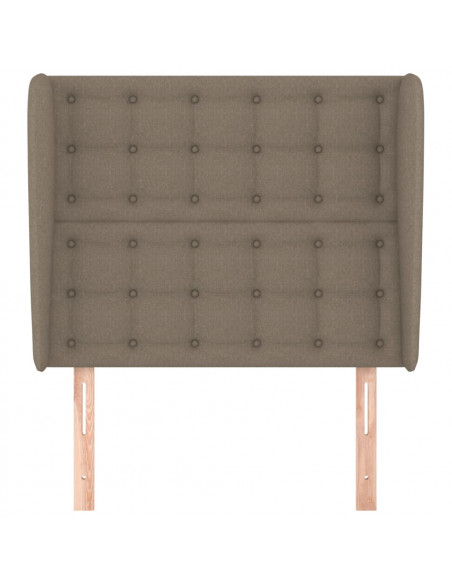 Testiera ad Orecchio Tortora 93x23x118/128 cm in Tessuto