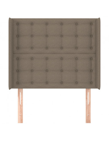 Testiera ad Orecchio Tortora 93x16x118/128 cm in Tessuto