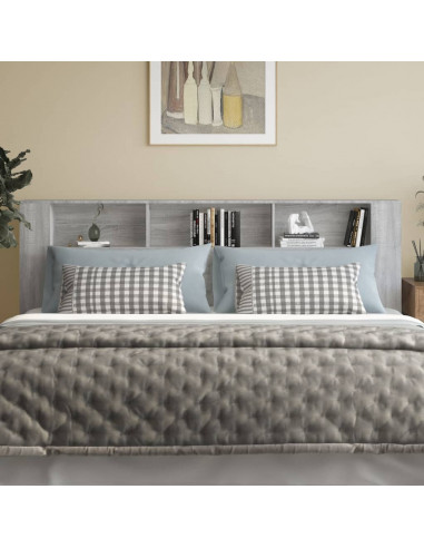 Testiera con Scomparti Grigio Sonoma 220x18,5x104,5 cm