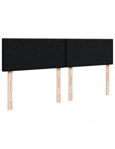 Giroletto a Molle con Materasso Nero 200x200 cm in Tessuto 2