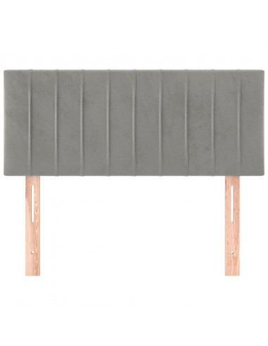 Testiera Grigio Chiaro 90x5x78/88 cm in Velluto