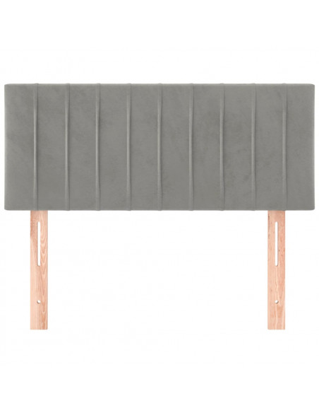 Testiera Grigio Chiaro 90x5x78/88 cm in Velluto