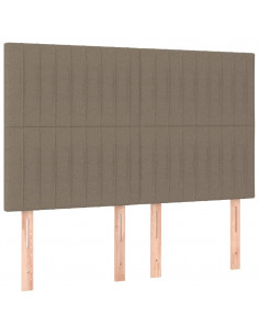 Testiere 4 pz Tortora 72x5x78/88 cm in Tessuto 2