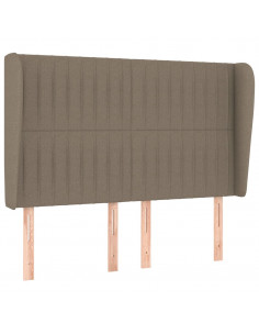 Testiera ad Orecchio Tortora 147 x 23 x 118/128 cm in Tessuto 2