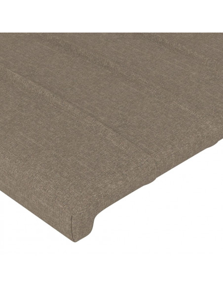 Testiera ad Orecchio Tortora 147x16x118/128 cm in Tessuto