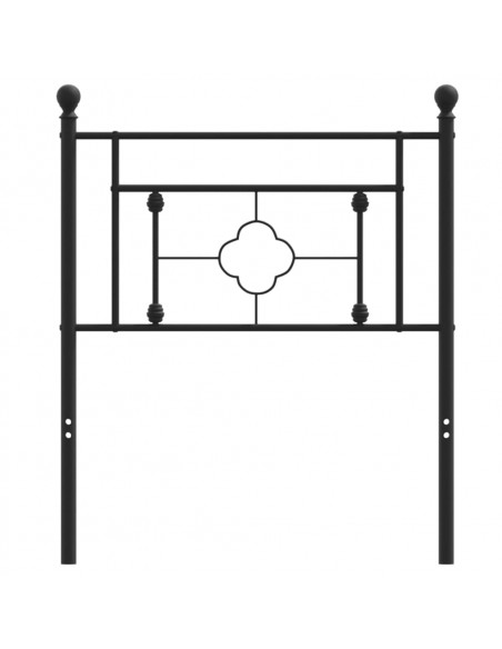 Testiera in Metallo Nero 80 cm