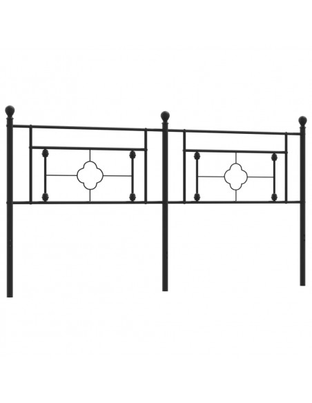 Testiera in Metallo Nero 180 cm