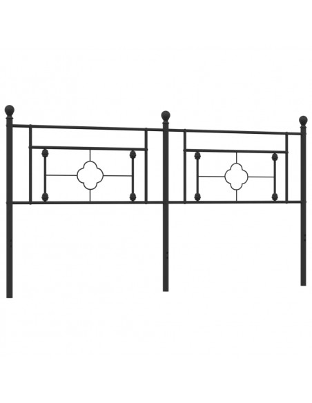 Testiera in Metallo Nero 180 cm